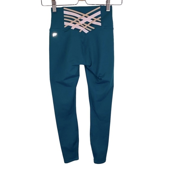 Fabletics Teal Boost PowerHold High-Waisted 7/8 Legging Fjord/Multi size XXS - Picture 3 of 6